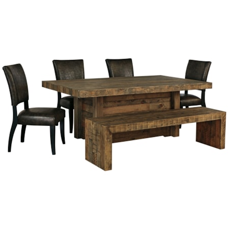 6-Piece Table Set with Bench