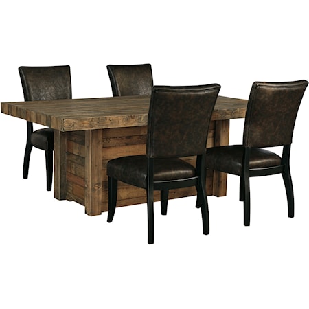 5-Piece Rectangular Dining Room Table Set