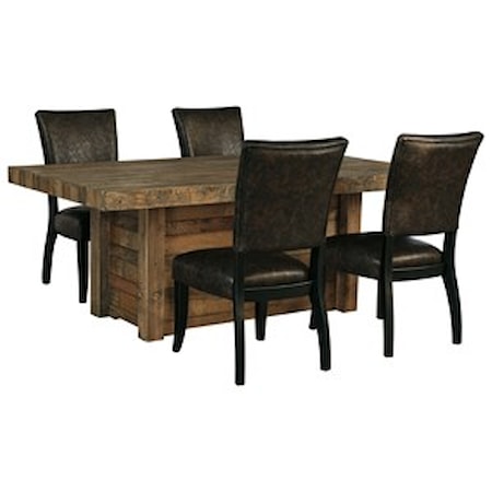 5-Piece Rectangular Dining Room Table Set