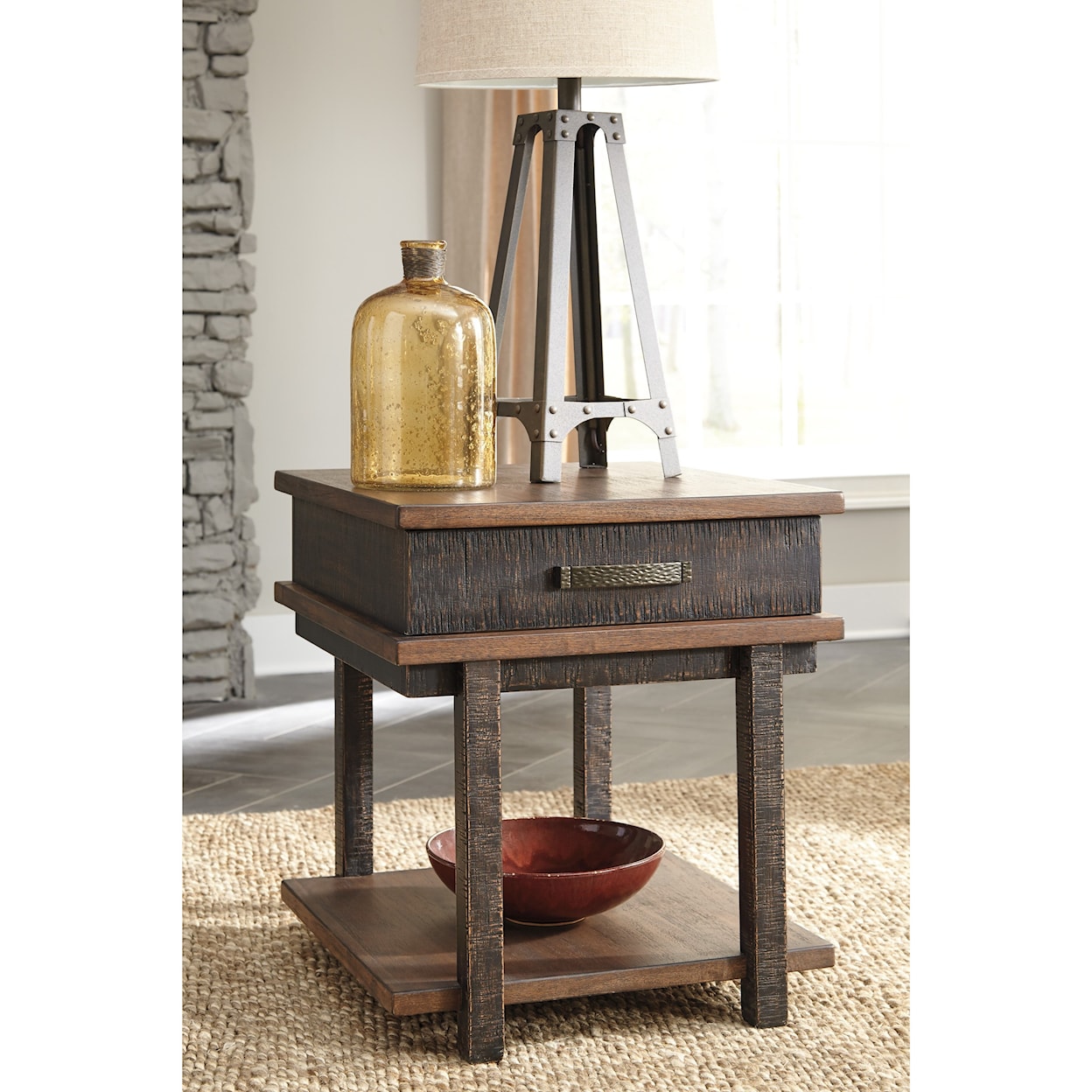 Signature Design by Ashley Stanah Rectangular End Table