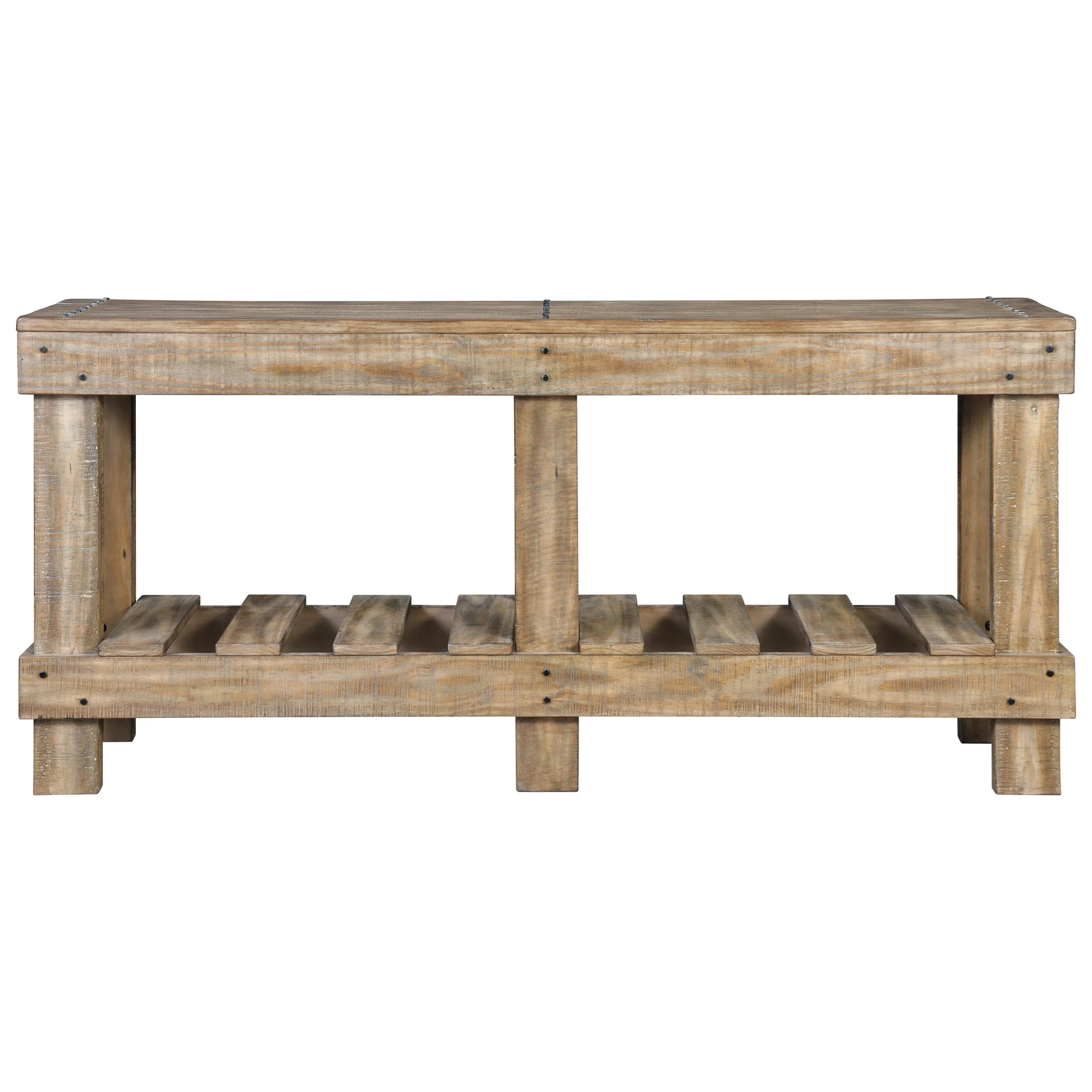 Signature Design by Ashley Susandeer A4000219 Solid Wood Rustic Console