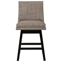 Contemporary Upholstered Swivel Bar Stool 