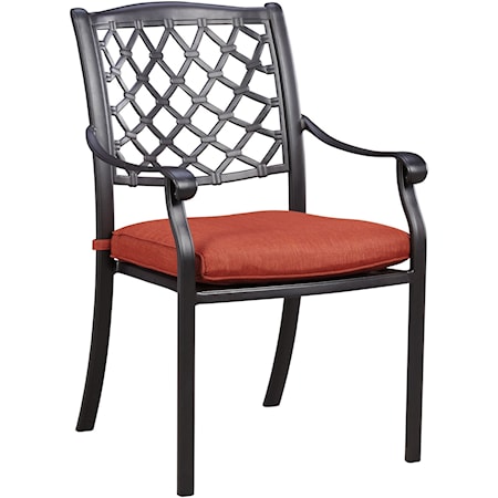 Set of 4 Outdoor Chairs with Cushion