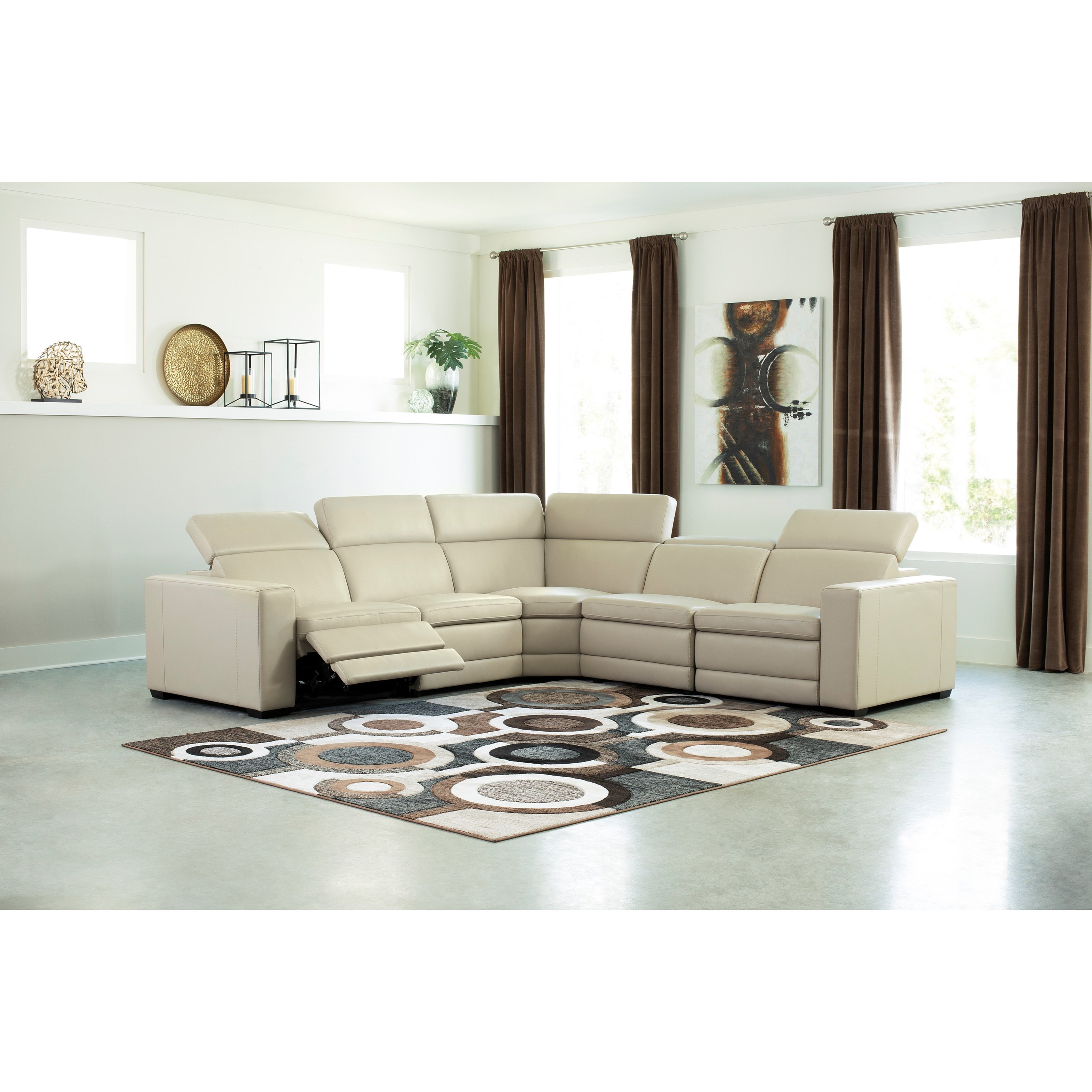 Signature Design by Ashley Texline Contemporary Leather Match Power