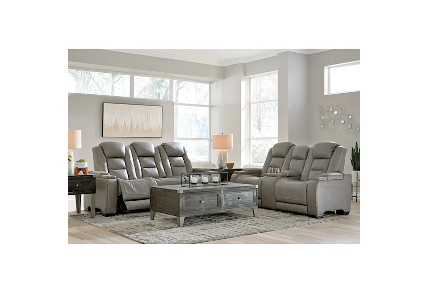 The Man-Den Reclining Living Room Group by Signature Design by Ashley at Furniture Fair - North Carolina