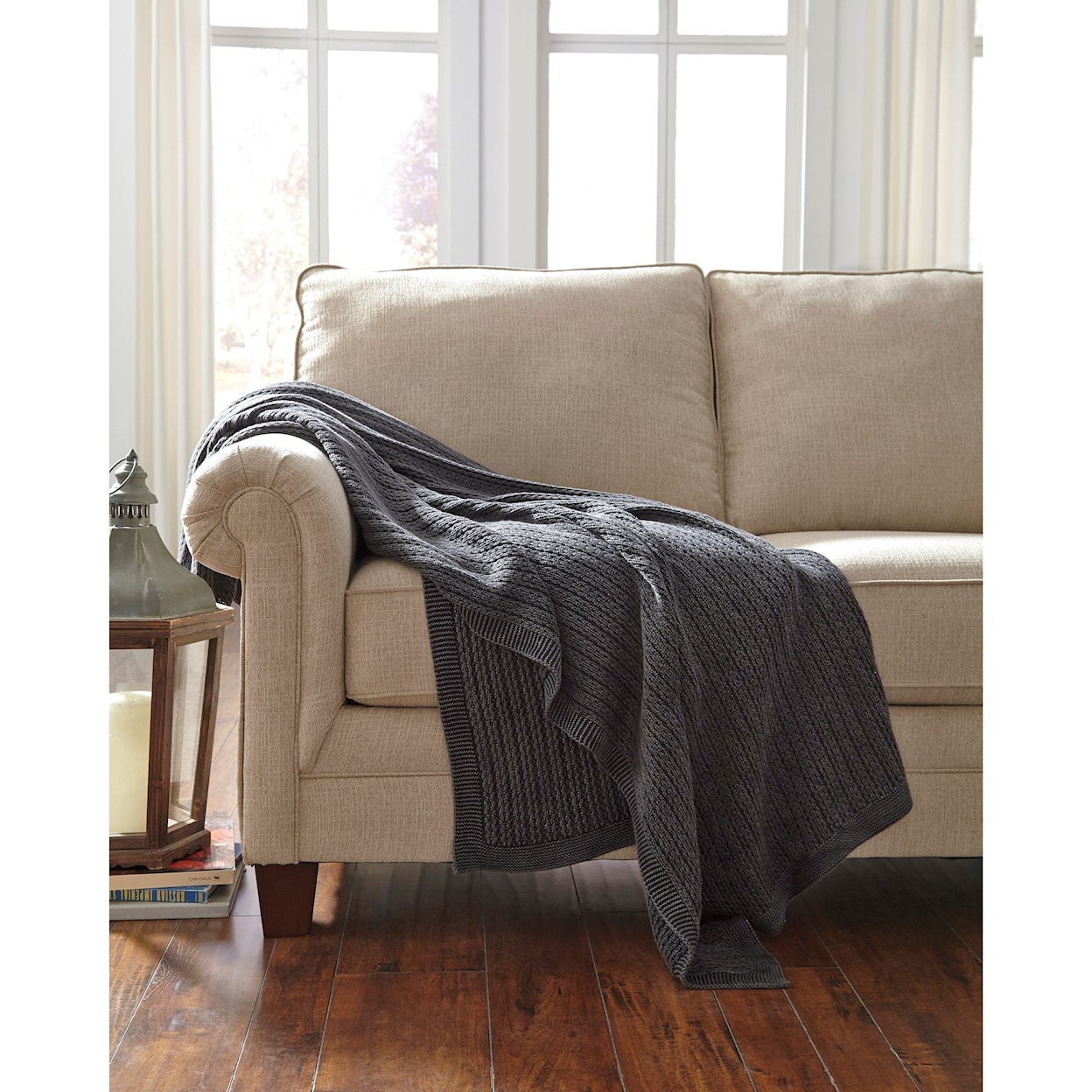 Ashley Furniture Signature Design Throws Zaid - Charcoal Throw