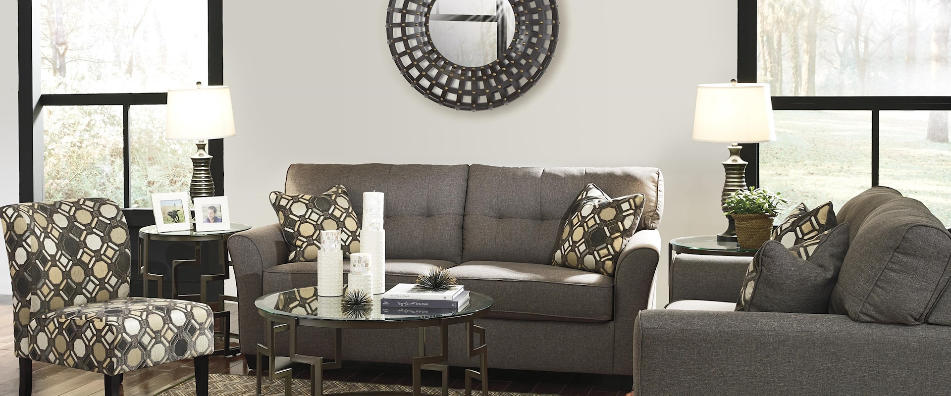 Slate Sofa and Accent Chair Set