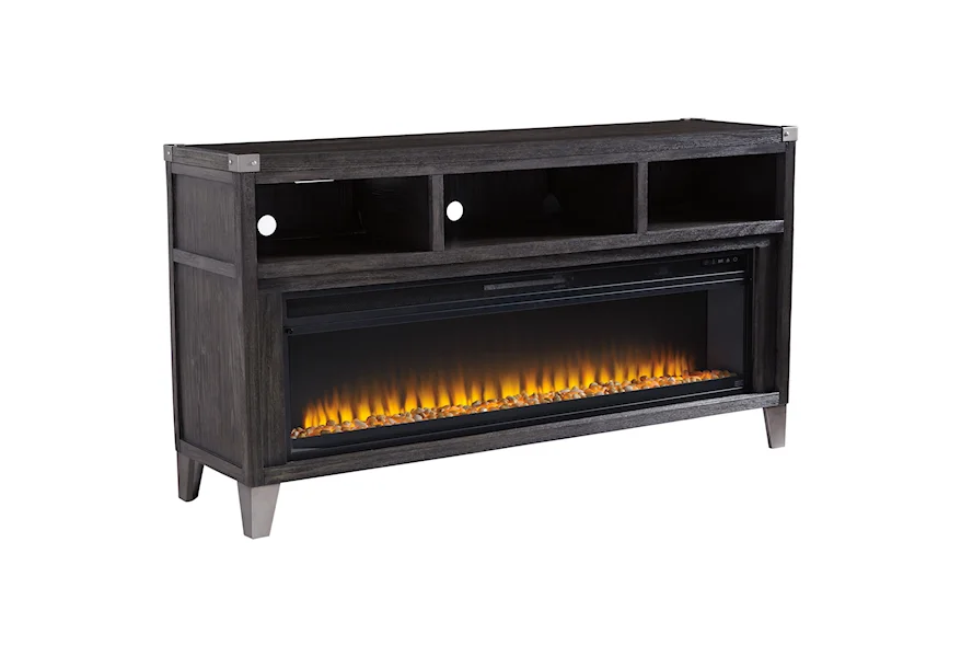 Todoe Large TV Stand with Fireplace Insert by Signature Design by Ashley at Royal Furniture