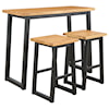 Ashley Town Wood Town Wood 3-Piece Counter Table Set