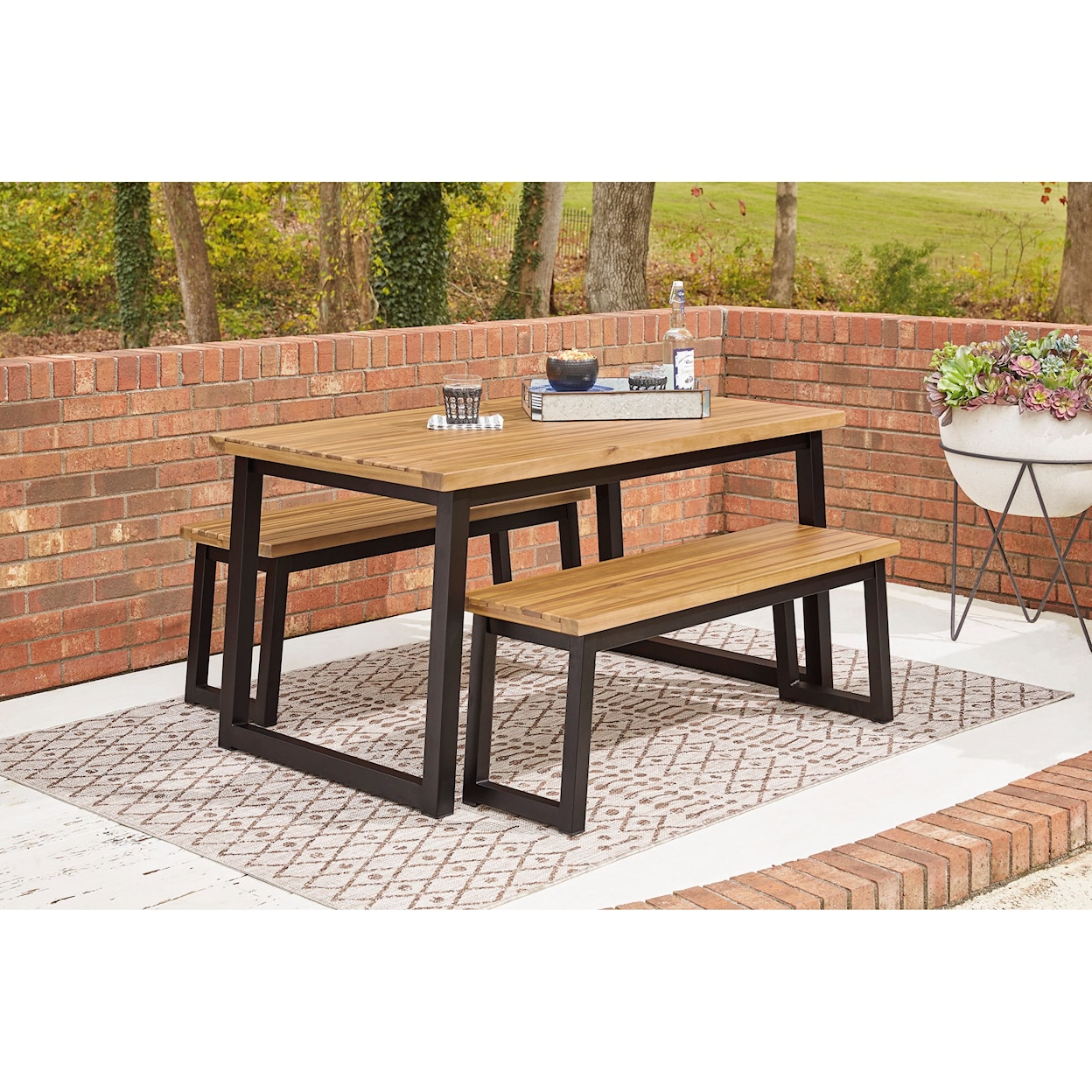 Ashley Signature Design Town Wood Dining Table Set