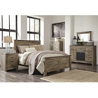King Panel Bed, Dresser, Mirror, 2 Nightstands and Chest Package