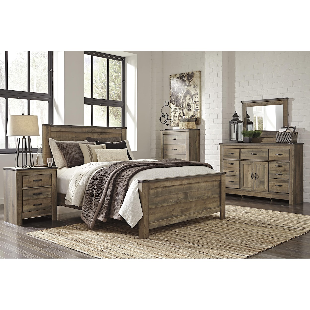 Signature Design by Ashley Trinell 5 Piece Queen Bedroom Set