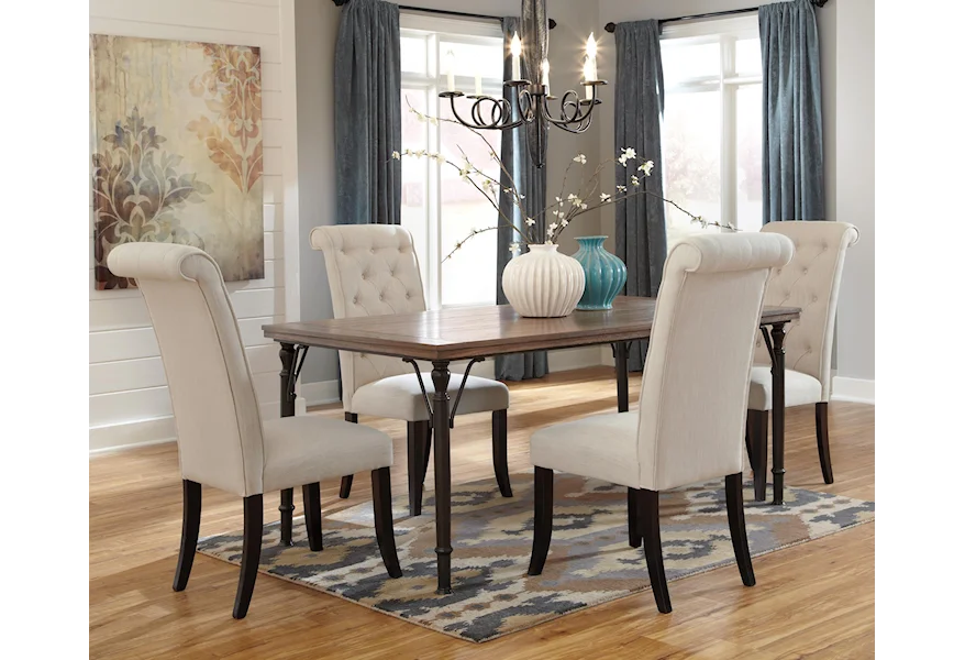 Tripton 5-Piece Rectangular Dining Room Table Set by Signature Design by Ashley at Lapeer Furniture & Mattress Center