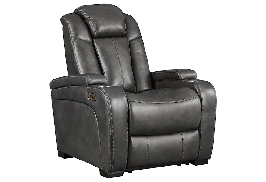 Turbulance Power Recliner w/ Adjustable Headrest by Signature Design by Ashley Furniture at Sam's Appliance & Furniture
