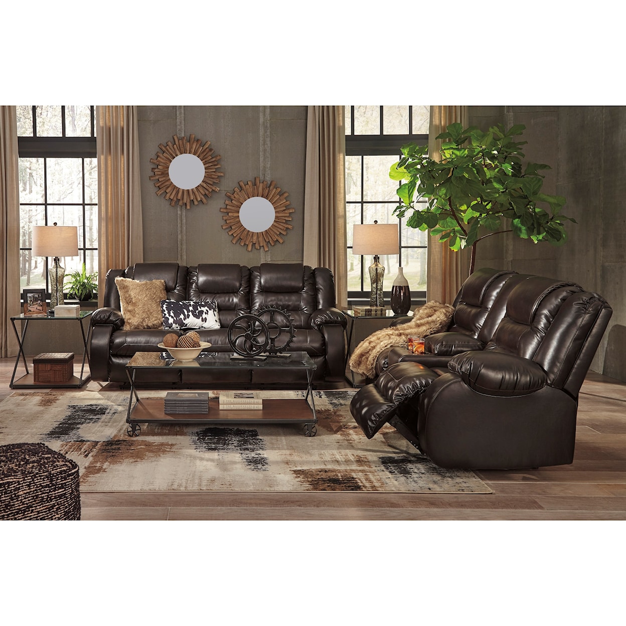 Ashley Signature Design Vacherie Reclining Living Room Group