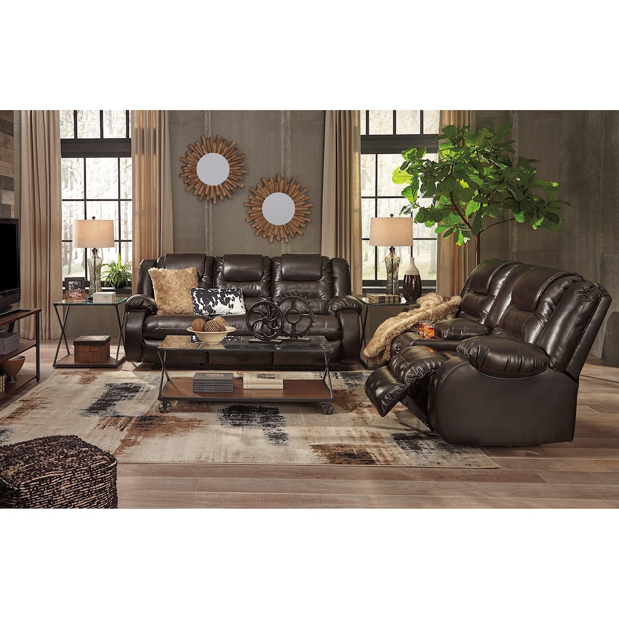 Ashley Furniture Signature Design Vacherie Reclining Living Room Group