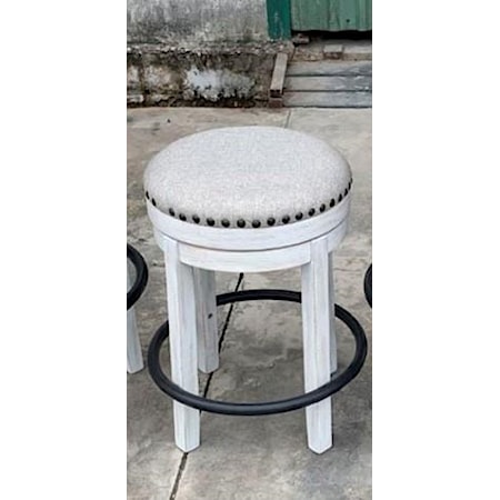 24" Upholstered Swivel Counter Height Stool