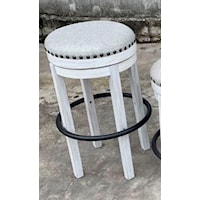 30" Upholstered Bar Height Swivel Bar Stool