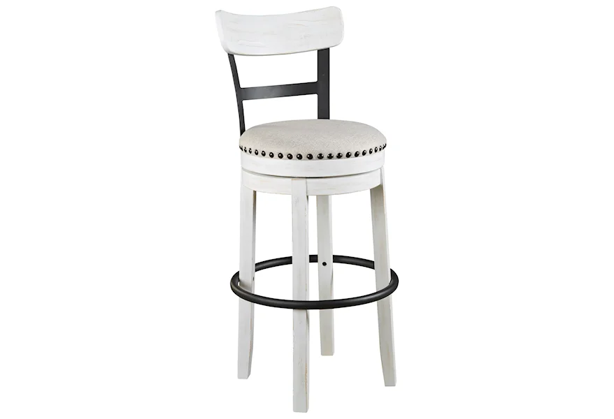 Valebeck Swivel Barstool by Signature Design by Ashley at Schewels Home