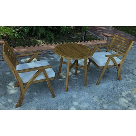 Table and 2 Chairs Bisto Set