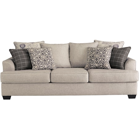 Relaxed Vintage Queen Sofa Sleeper with Memory Foam Mattress