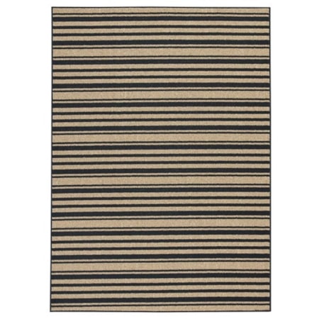 Joffrey Black/Tan Medium Rug