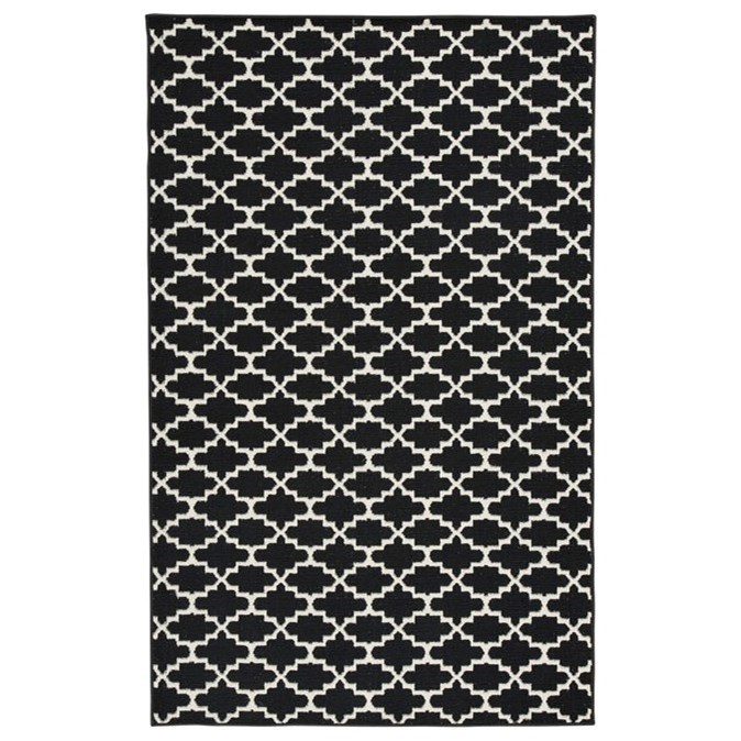 Nathanael Black/White Medium Rug