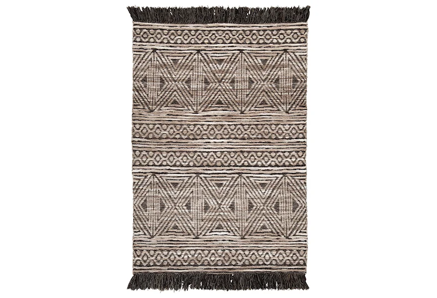 Casual Area Rugs Kylin Taupe/Black Medium Rug by Signature Design by Ashley at Sam Levitz Furniture