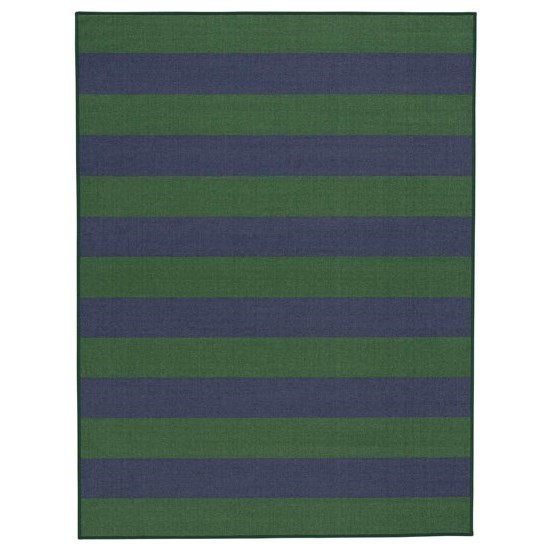 Prentiss Navy/Green Medium Rug