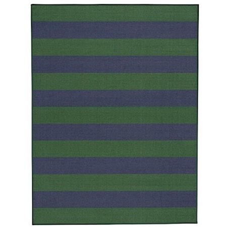 Prentiss Navy/Green Medium Rug