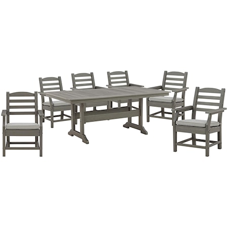 42" x 72" Table and 6 Arm Chairs