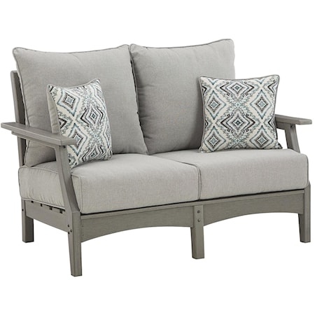 Loveseat with 2 Toss Pillows