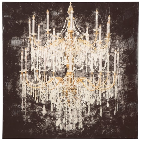 Donda Black/White/Gold Finish Wall Art