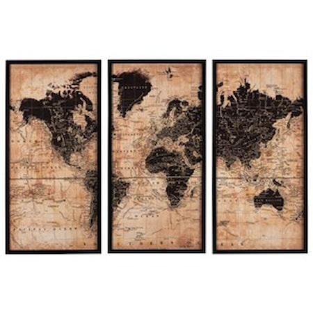 Pollyanna Tan/Black Wall Art Set