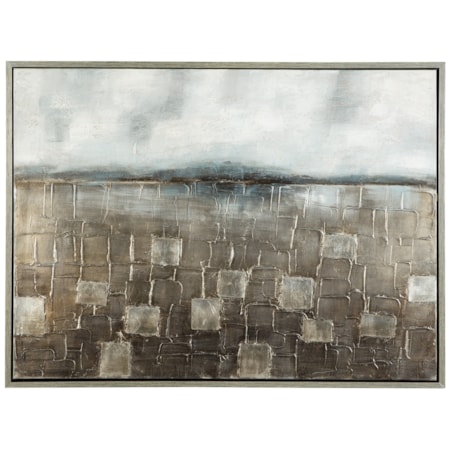 Dzigbode Blue/Silver Finish Wall Art