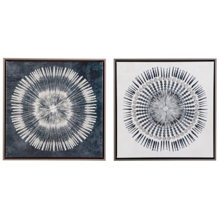 Monterey Blue/White Wall Art Set