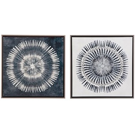 Monterey Blue/White Wall Art Set