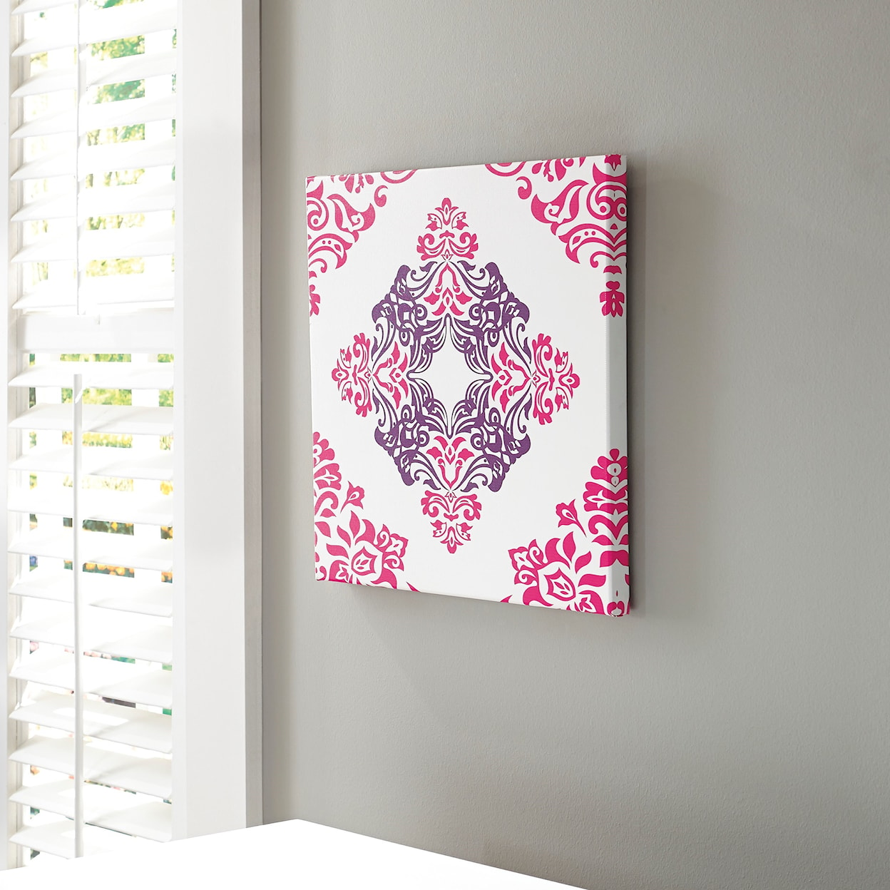 Signature Design by Ashley Wall Art Jadine White/Pink Wall Art