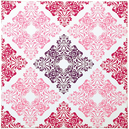 Jadine White/Pink Wall Art