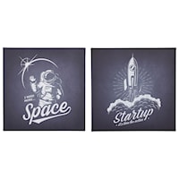 Draco Black/White Wall Art Set