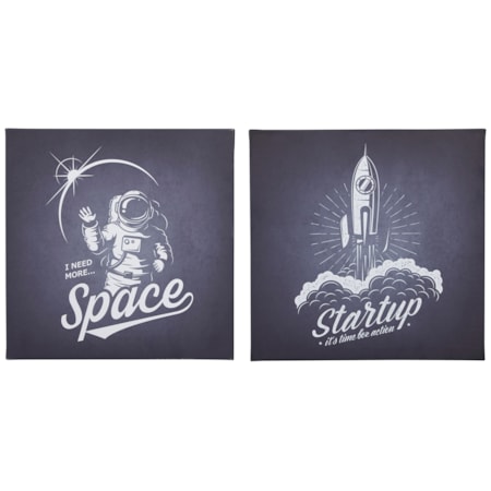 Draco Black/White Wall Art Set