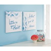 Ashley Furniture Signature Design Wall Art Ellis Teal/White Wall Art Set