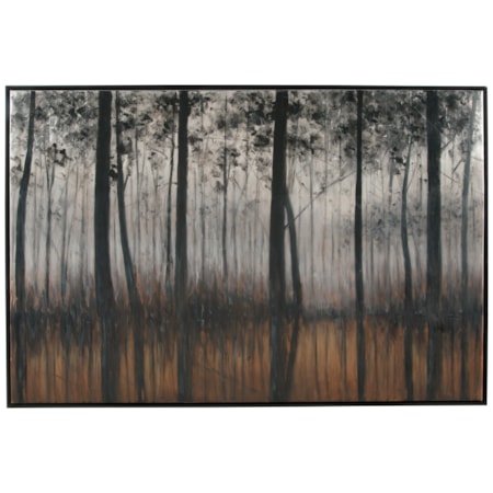 Philyra Black/Orange/Silver Wall Art