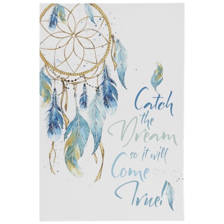 Eliis Teal/White Wall Art