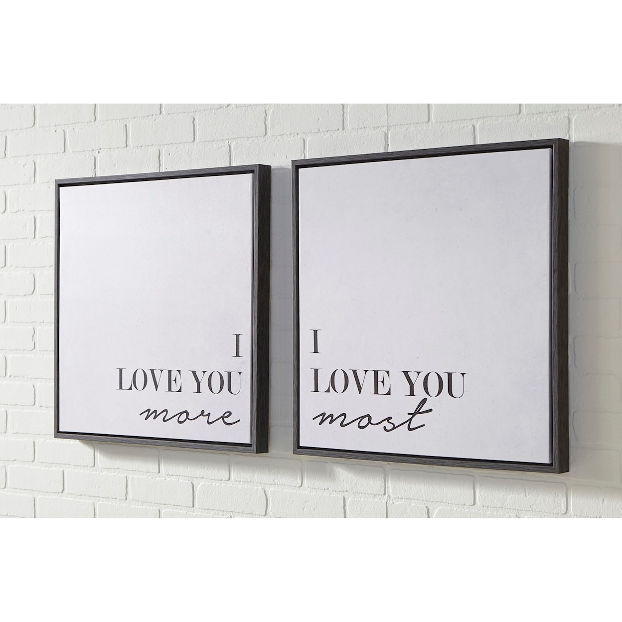 Ashley Furniture Signature Design Wall Art Adeline Black/White Wall Art Set