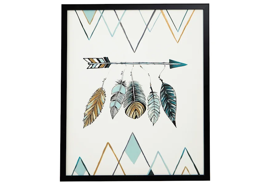 Wall Art Adaley Teal/White/Gray Wall Art by Signature Design by Ashley at Lagniappe Home Store