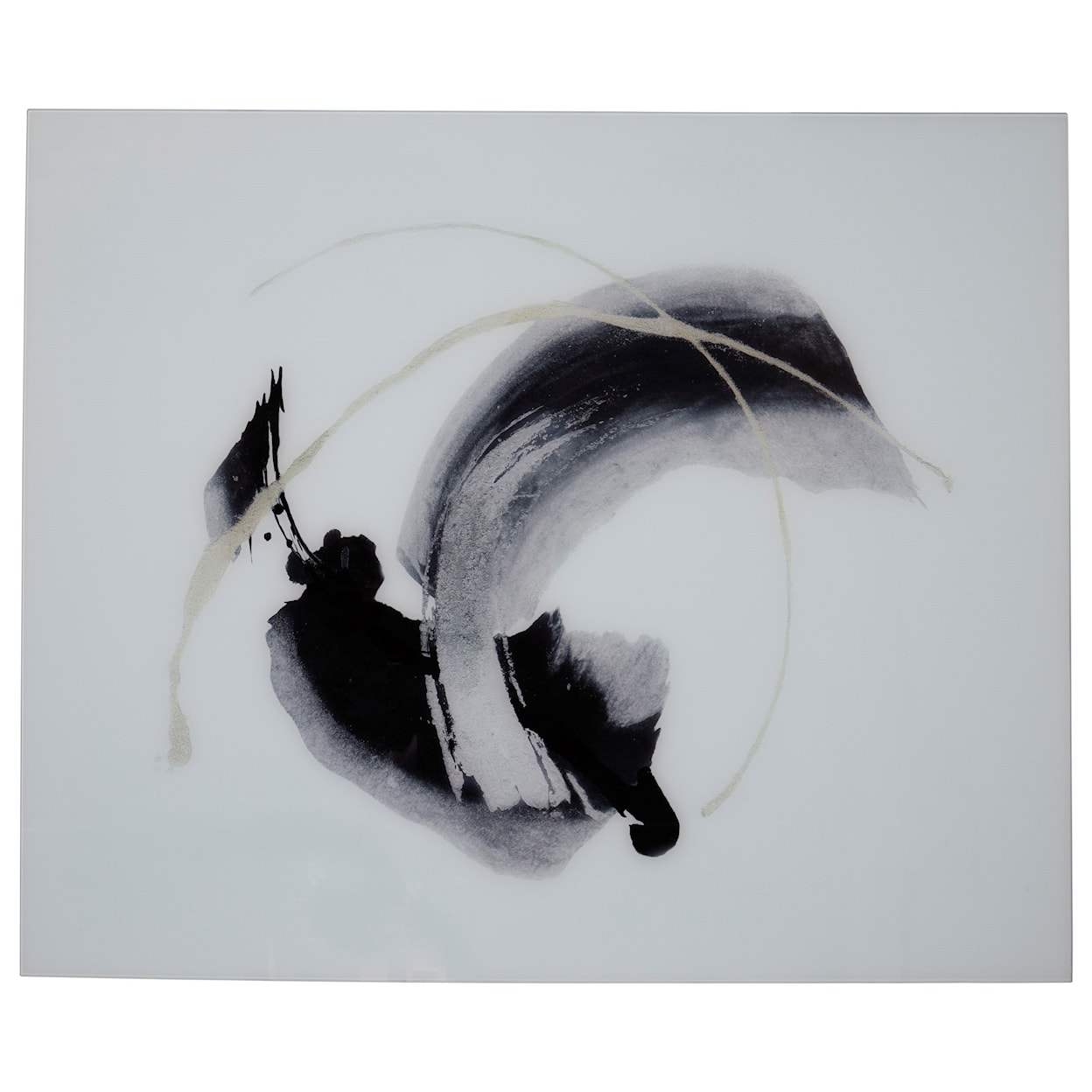 Signature Design by Ashley Wall Art Jenise Black/Silver/Champagne Glass Wall Art