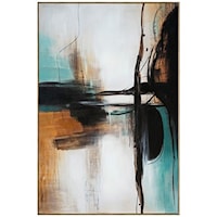 Brunonia Teal/Orange/Black Wall Art