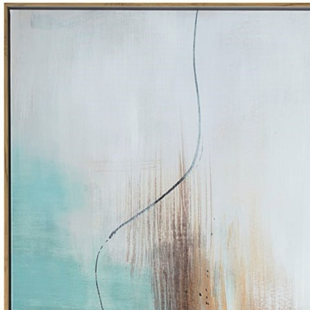 Brunonia Teal/Orange/Black Wall Art