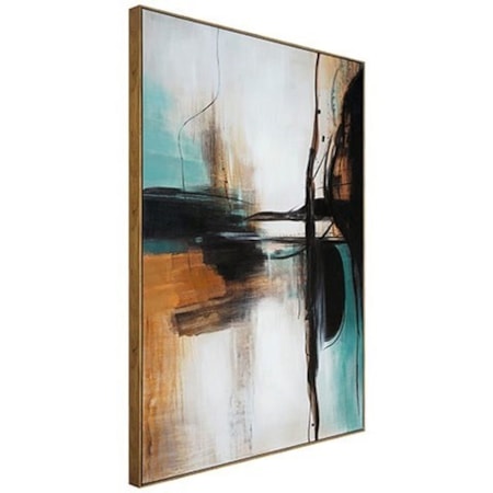 Brunonia Teal/Orange/Black Wall Art